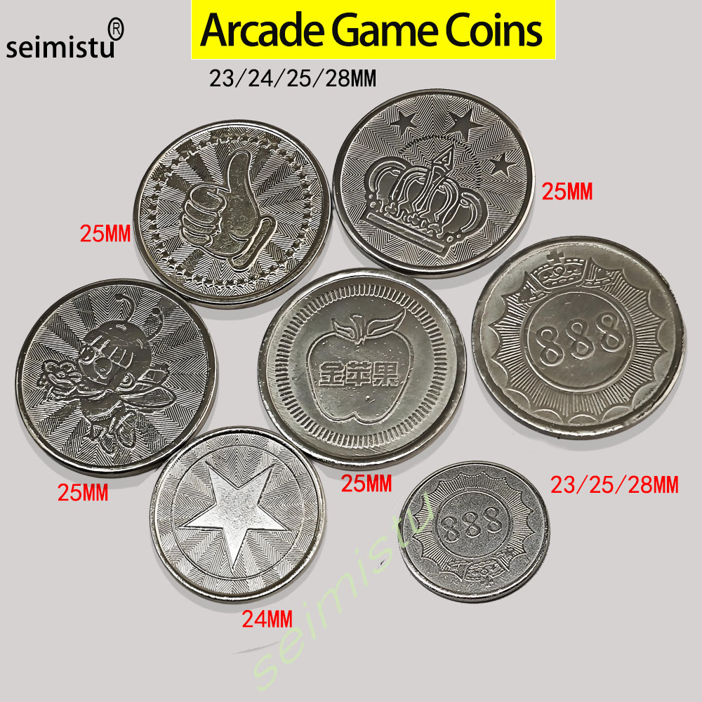 Arcade Vending Machines - 100 peças de fichas de aço